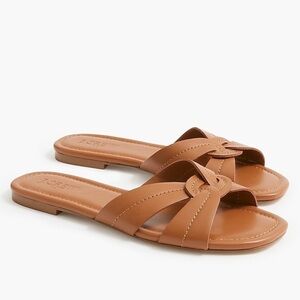 J. Crew Factory Stitched Slide Sandal in Brown Size 10 NWT